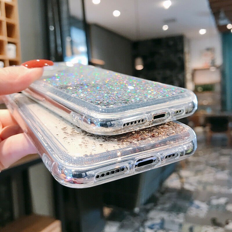 Luxury Glitter Star Beautiful Silver Liquid Clear Case For iPhone 12/12 Pro