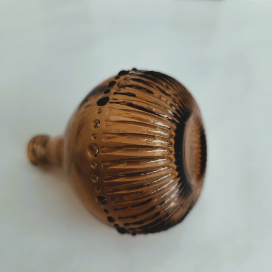 Small Brown Glass Bud Vase