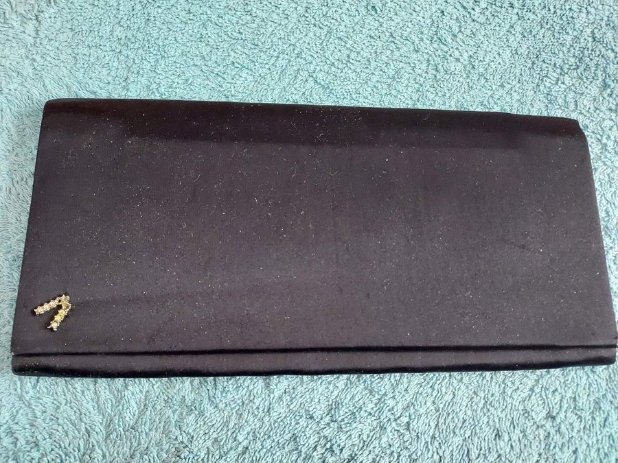 Kuvertväska/Clutch SVART 60-tal Siden H 12 cm/B 24 cm