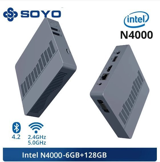 SOYO M2 Air Mini PC: Kraftfull 6 GB RAM 128 GB EMMC Intel N4000