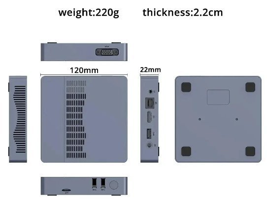 SOYO M2 Air Mini PC: Kraftfull 6 GB RAM 128 GB EMMC Intel N4000