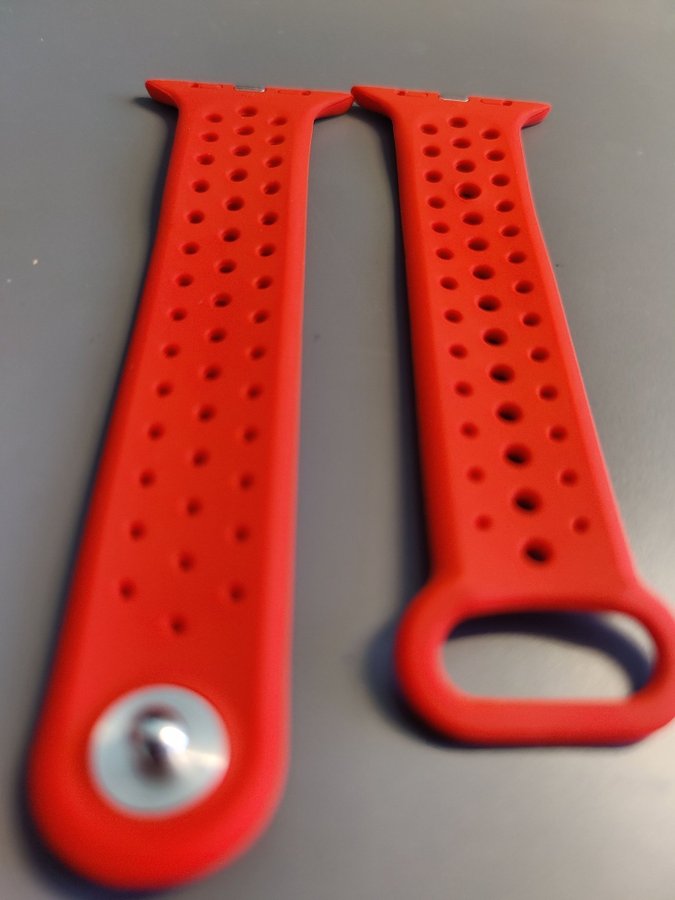 Rött Apple Watch armband 42/44/45/49 mm