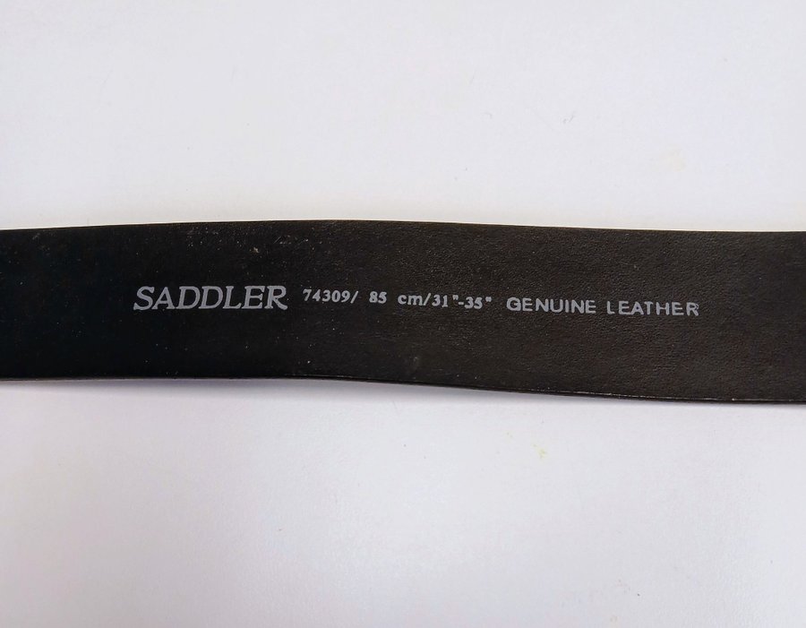 SADDLER guldbrunt bälte, storlek 85 CM/31-35