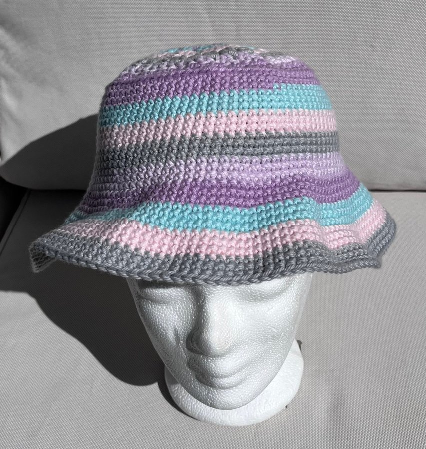 Virkad solhatt ~*~ handgjord strand hatt Bucket hat