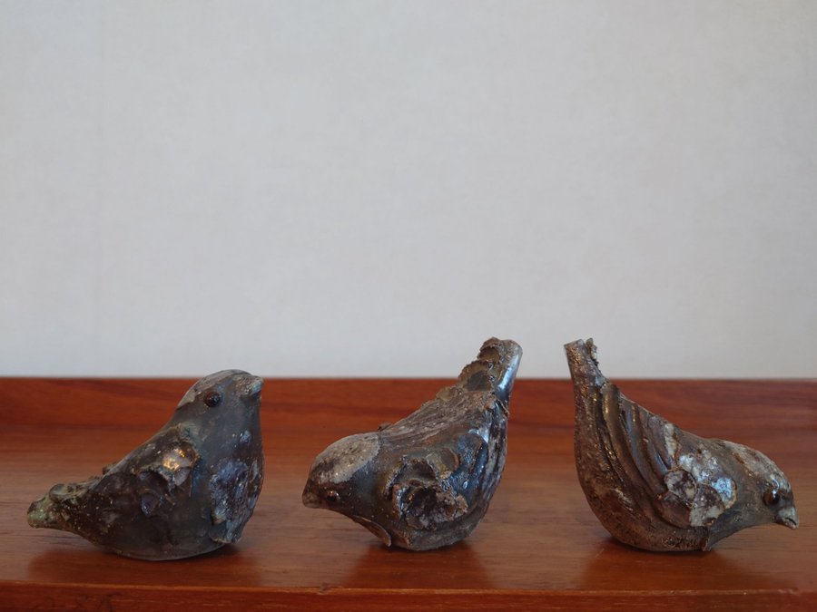 Fåglar Dagny Zachrisson - Tre stycken Fåglar signerade DZ Keramik