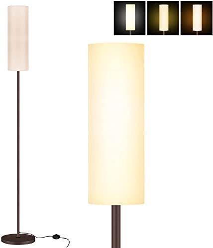 Golvlampa Moderna golvlampor i metall med linne lampskärm hög lampa (170cm) för