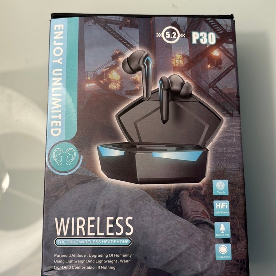 P30 TWS Gaming Hörlurar Trådlöst Bluetooth-headset