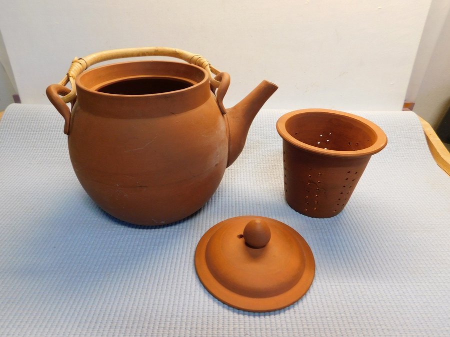 Shui Ping Äkta Clay Teapot med Sil av Keramik Äldre Variant