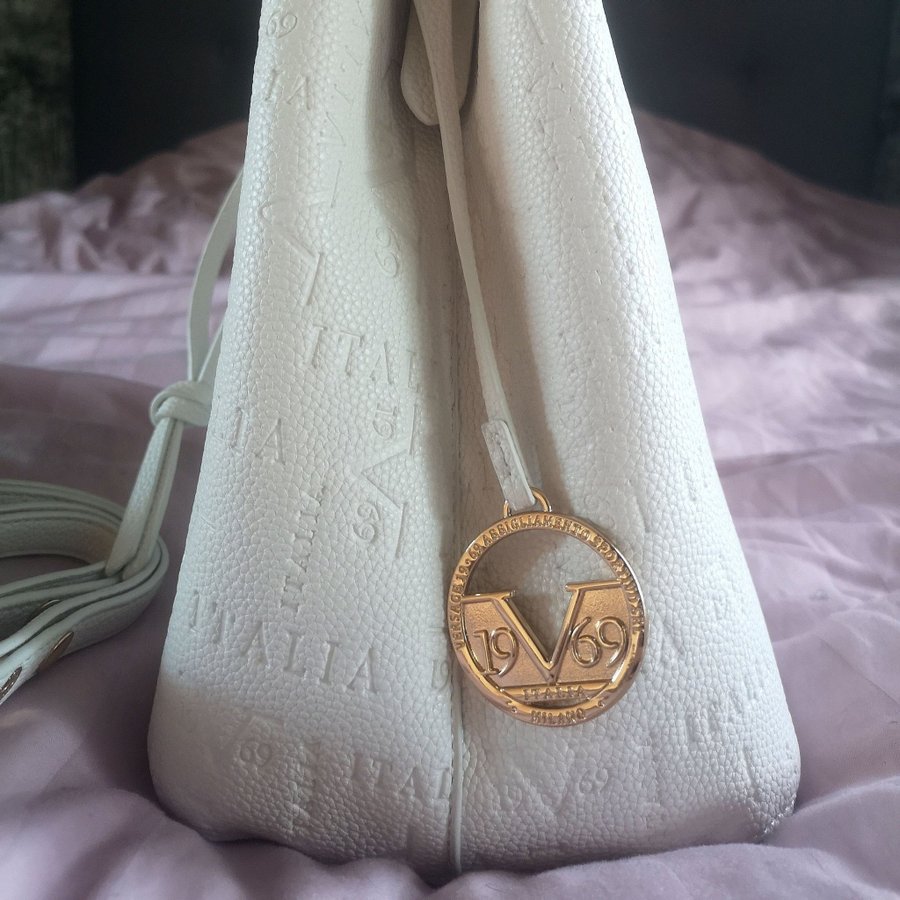 Versace 19V69 läder väska - vit/guld