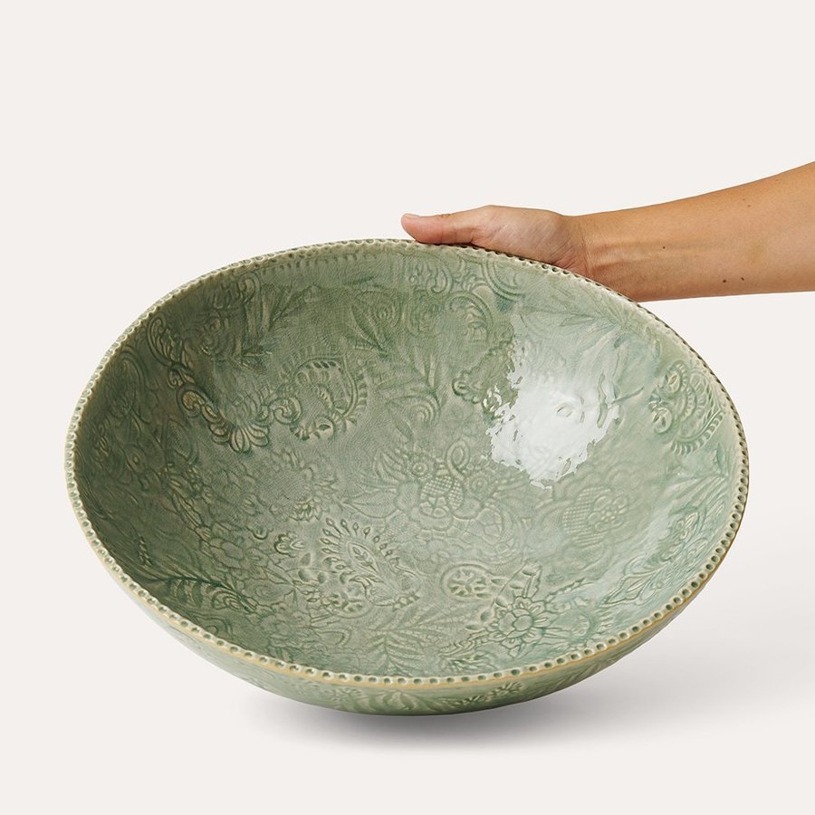 Helt NY STHÅL oanvänd Large skål/bowl antique