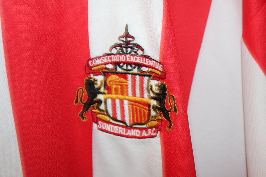 Sunderland Season 99-00 Asics rød hvid fodboldtrøje størrelse 3XL