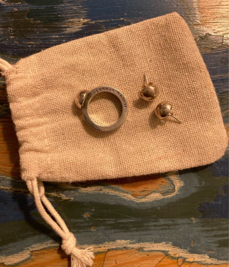 Nordisk design - Lennse Andell ring och örhängen set