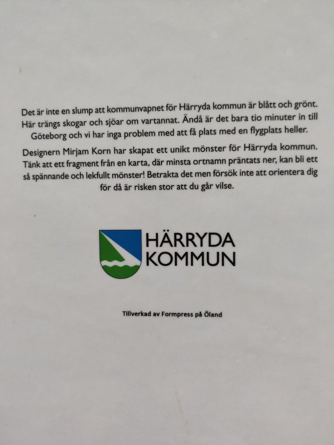 Rund bricka Härryda kommun