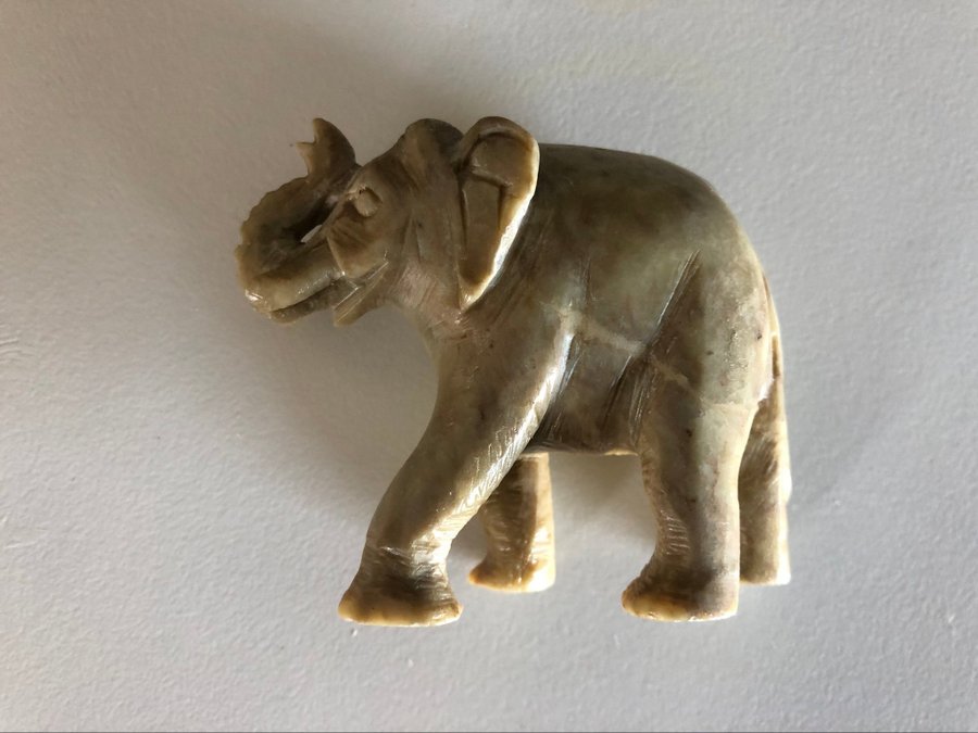 Elefant sten figur miniatyr djur