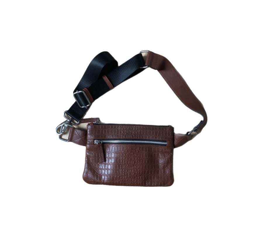 Amazing Still Nordic brown leather crossbody bag