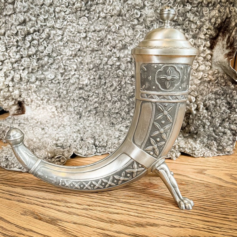 Vikingahorn/vas Norskt tenn Pewter Horn Vikinga