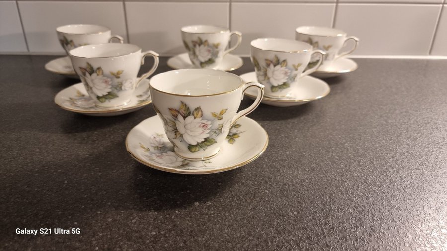 KAFFEKOPP  FAT från DUCHESS BONE CHINA ENGLAND 319 ICE MAIDEN