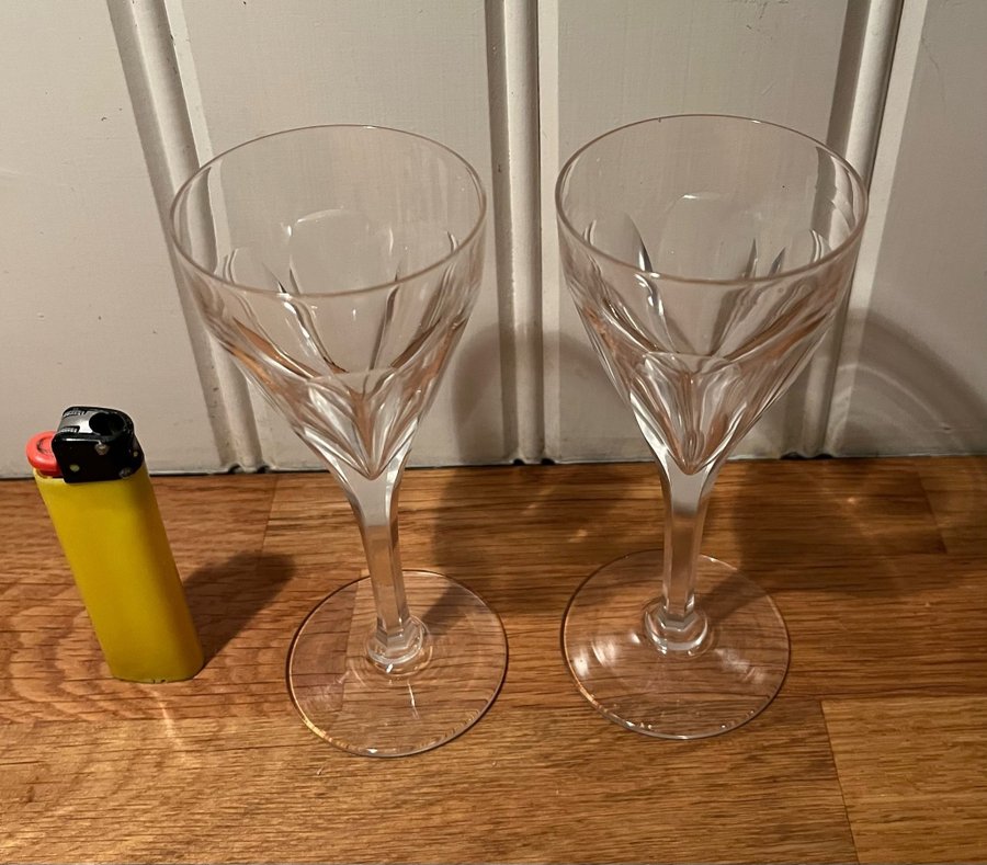 Två snapsglas retro päron nyskick