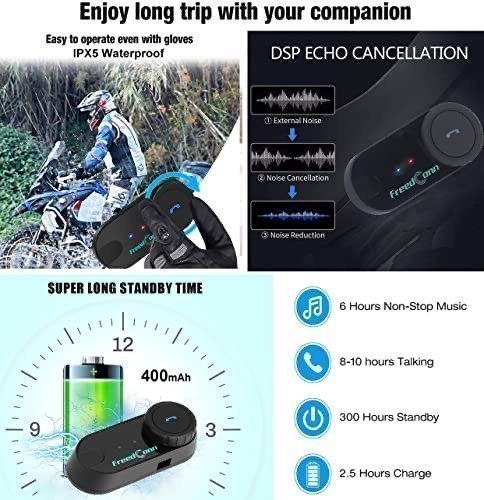 NY FreedConn Motorcykel Bluetooth Headset TCOM VB Intercom 800 m intercom