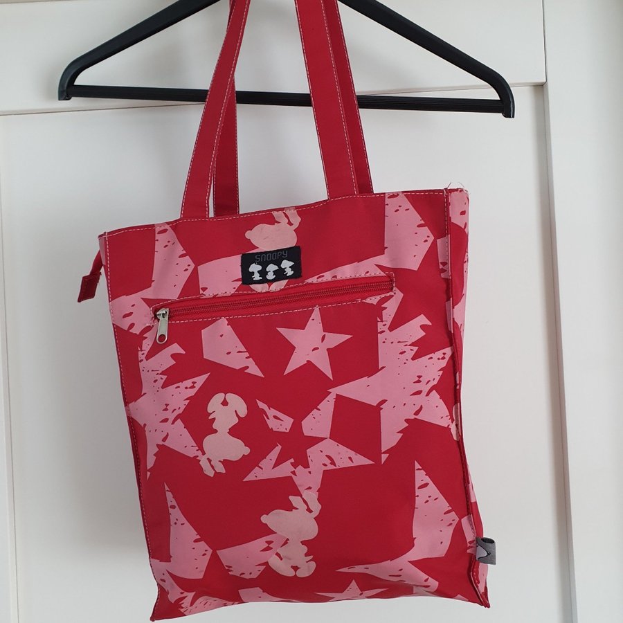 Röd och rosa axelväska / väska / tote Snoopy / Snobben