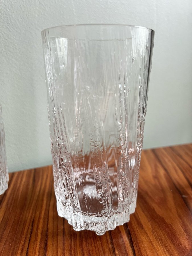 Iittala Kuura Grogglas ölglas highballglas 6 st glas Tapio Wirkkala