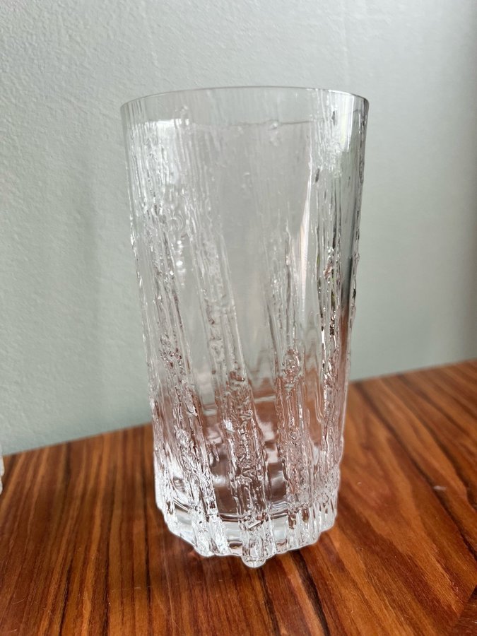 Iittala Kuura Grogglas ölglas highballglas 6 st glas Tapio Wirkkala