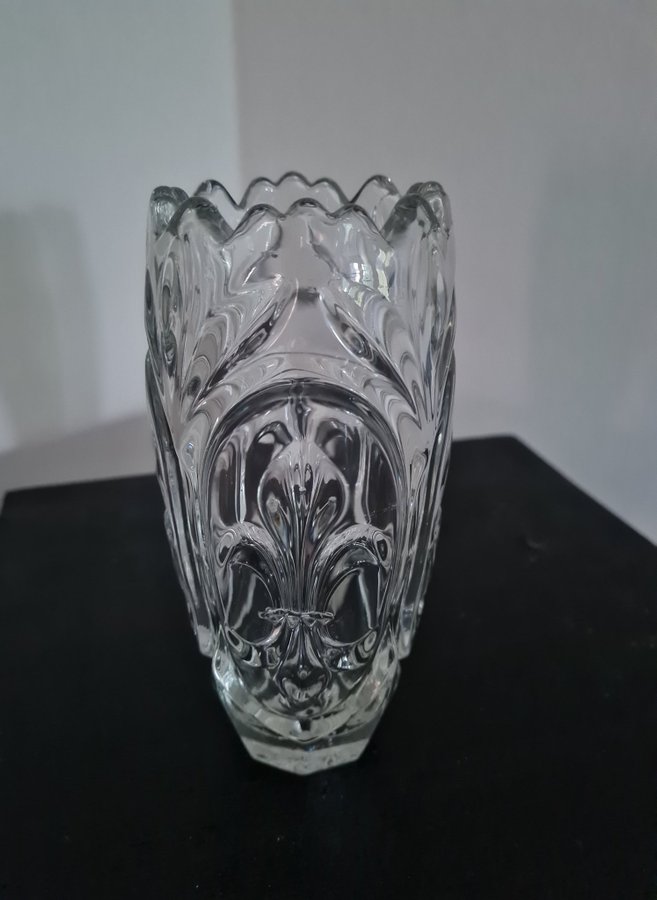 2st Antik Franska Liljan! Stor Kristall GlasSkål o VAS England!