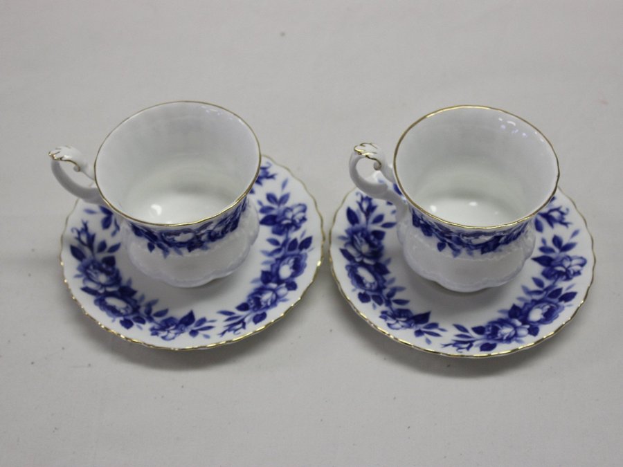 2 Kaffekopp Tekopp m Fat Royal Albert Aristocrat - England