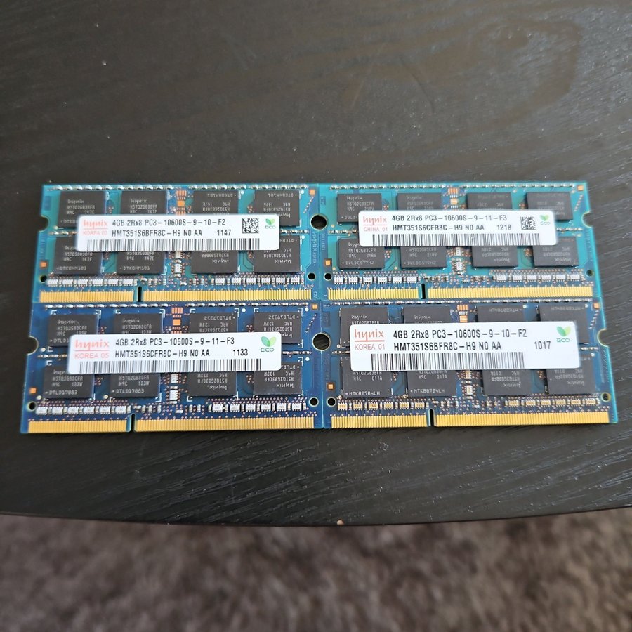 16GB (4x4gb) SODIMM DDR3 1600MHz