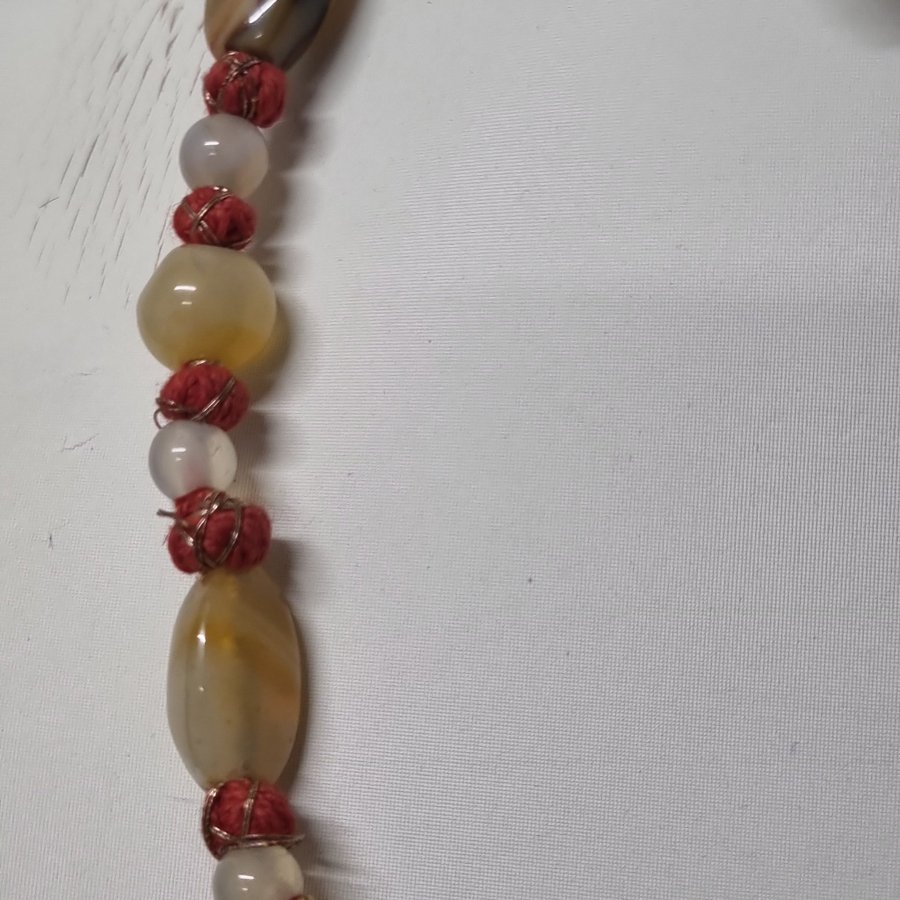 Vintage äkta stenar halsband