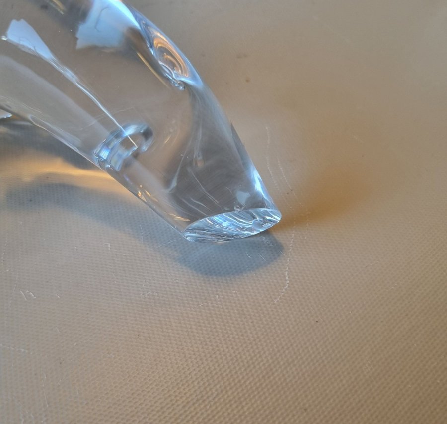 Delfin C765 Fm konstglas Ronneby Sverige Färe Marcolin klarglas fisk glaskonst