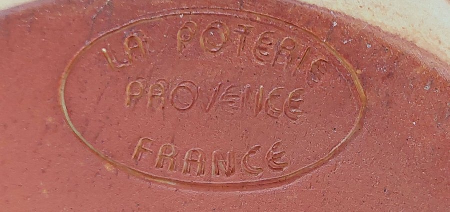 Burk Kakao La Poterie Provence vackert klassiskt konsthantverk Retro Nyskick