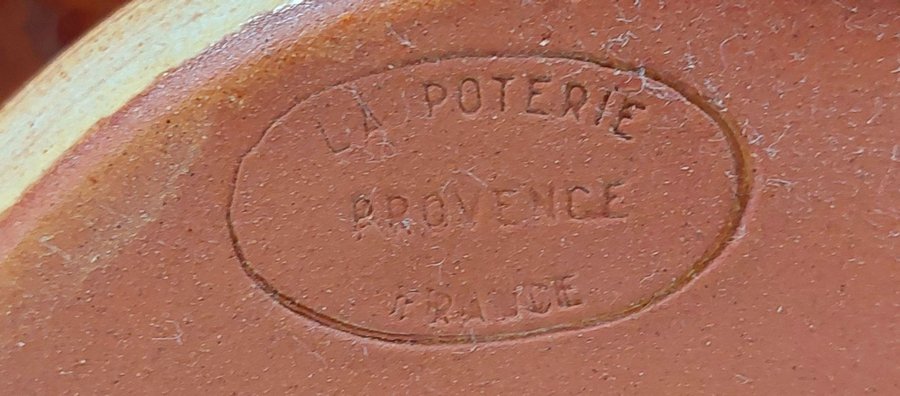 Burk Marmelade La Poterie Provence vackert klassiskt konsthantverk Retro Nyskick