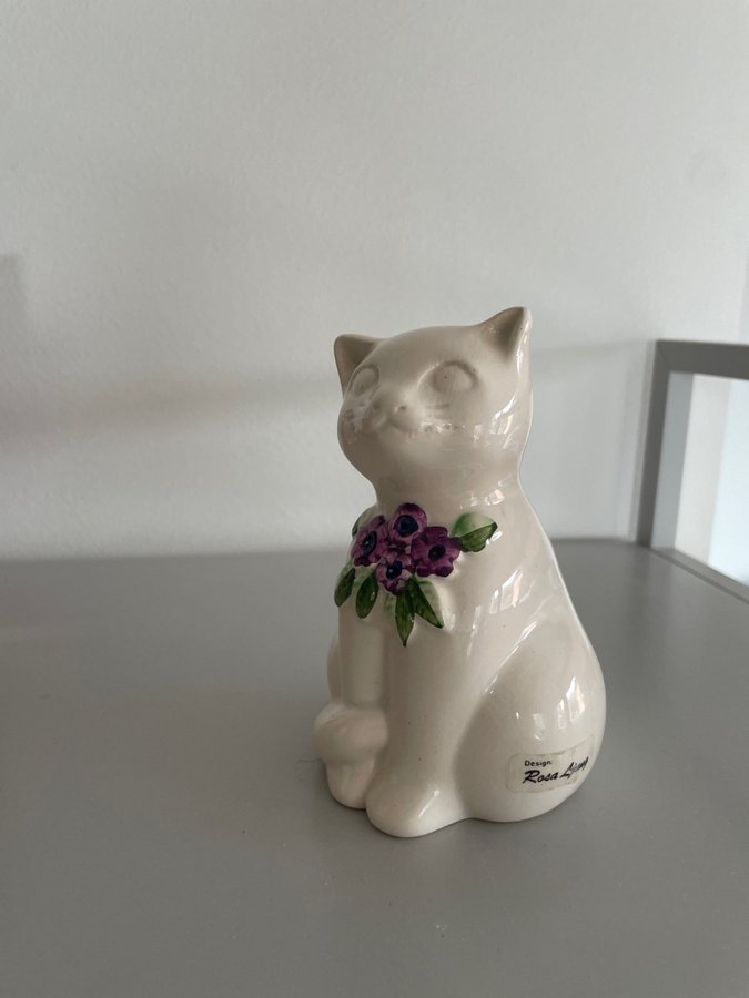 Rosa Ljung porslinsfigur / figurin katt