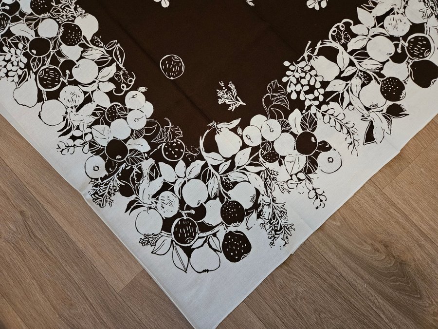 VINTAGE OANVÄND DUK STRÖMMA DES ANNIKA MALMSTRÖM APELGÅRDEN 70/80 tal 130x180 cm