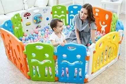 Baby Vivo playpen baby barrier crawling safety gate for children