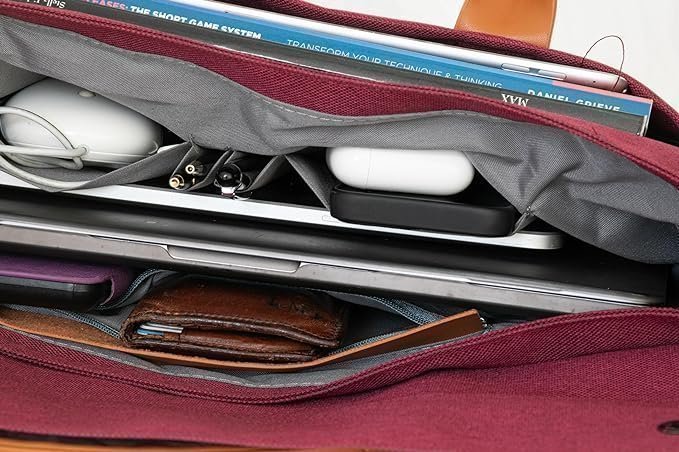 [Ny] Vinröd datorväska vattentät portfölj laptop väska