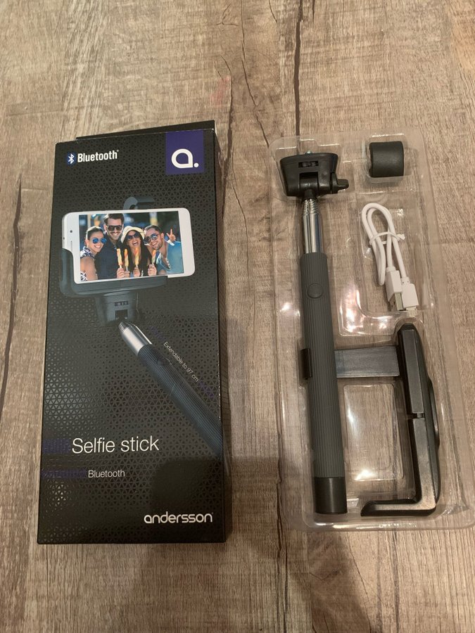 Selfie stick Andersson bluetooth svart present