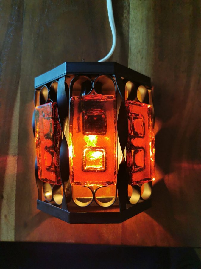 Retro vägglampa~swedish design~Urshult~vintage~