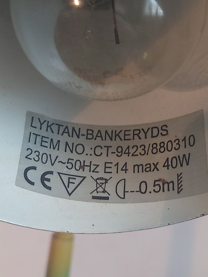 BORDSLAMPA Lyktan-Bankeryd Retro randig bordslampa