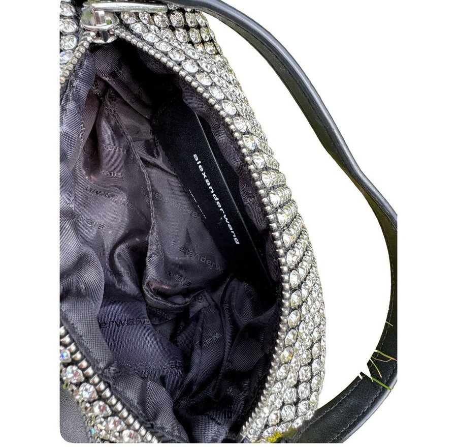 ALEXANDER WANG Medium Rhinestone Heiress Pouch