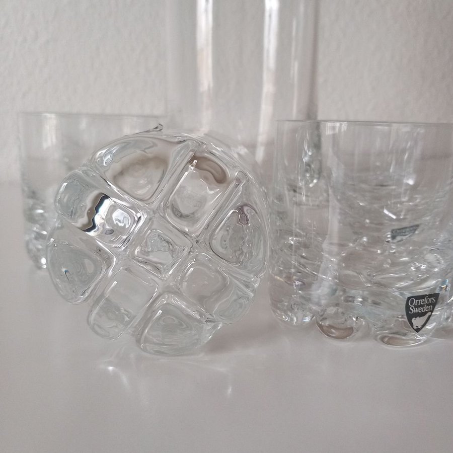 Orrefors Set Karaff + whiskyglas 6 st "Erik"