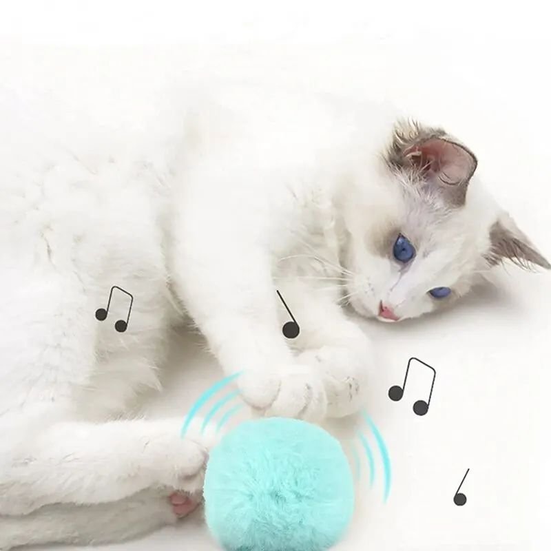 Interaktiv boll smart plysch elektrisk kattunge touch- och ljudleksaksboll