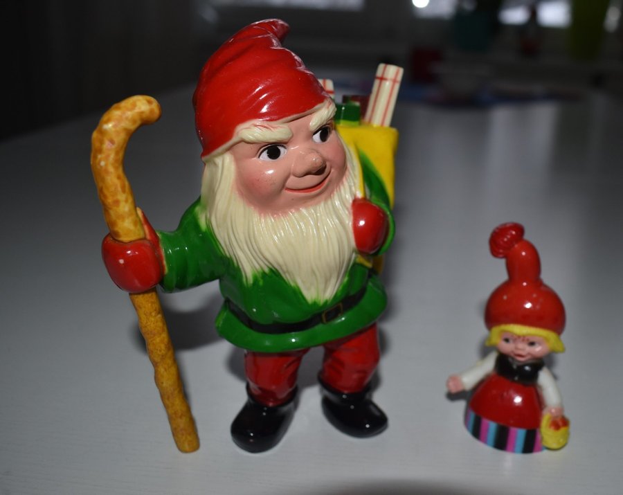 Tomte och tomte flicka design Karen Kjaersgaard jul retro vintage 60-tal