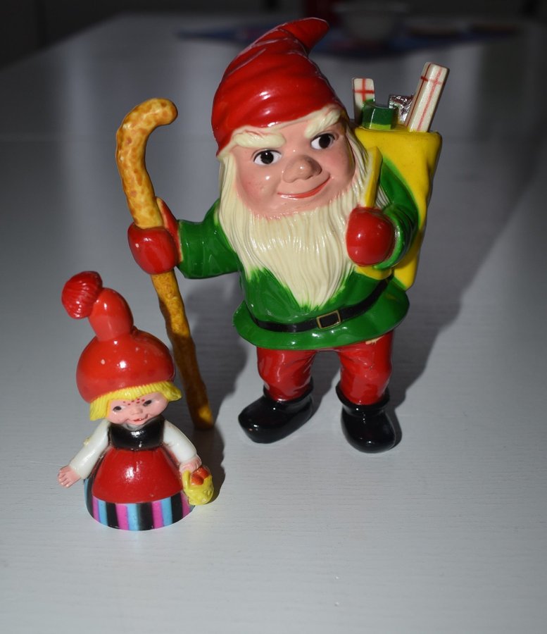 Tomte och tomte flicka design Karen Kjaersgaard jul retro vintage 60-tal