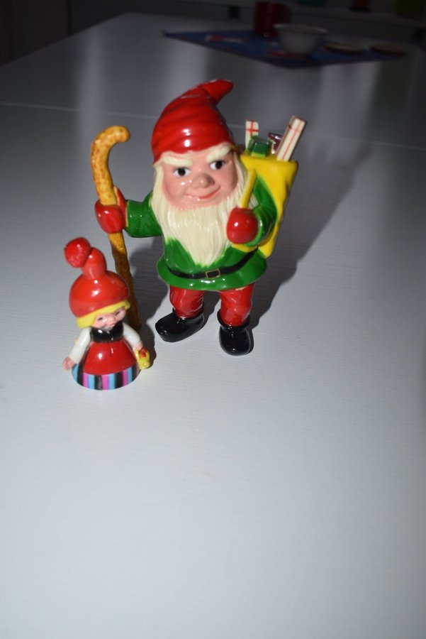 Tomte och tomte flicka design Karen Kjaersgaard jul retro vintage 60-tal