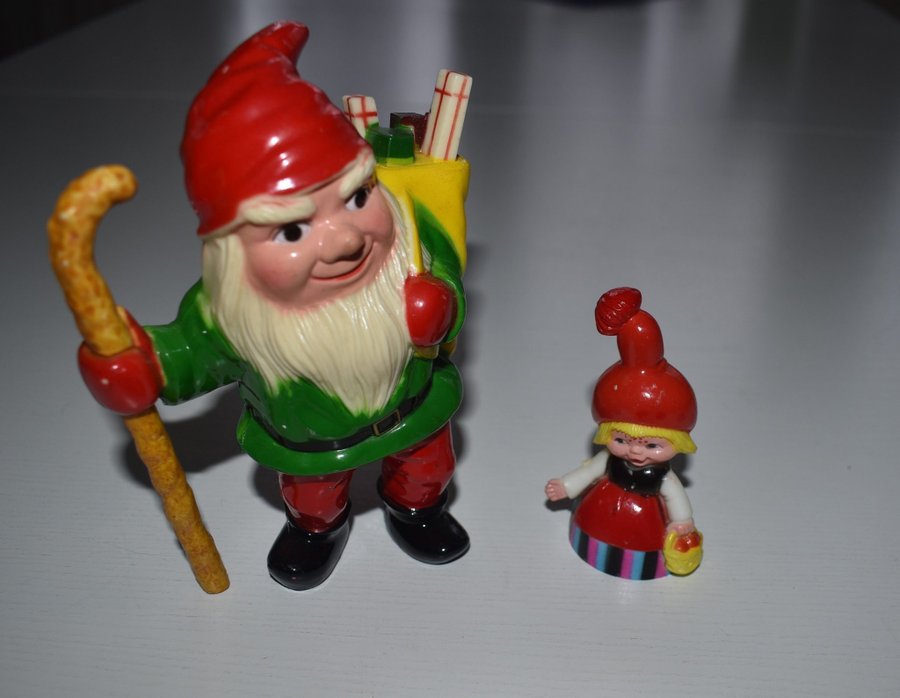 Tomte och tomte flicka design Karen Kjaersgaard jul retro vintage 60-tal