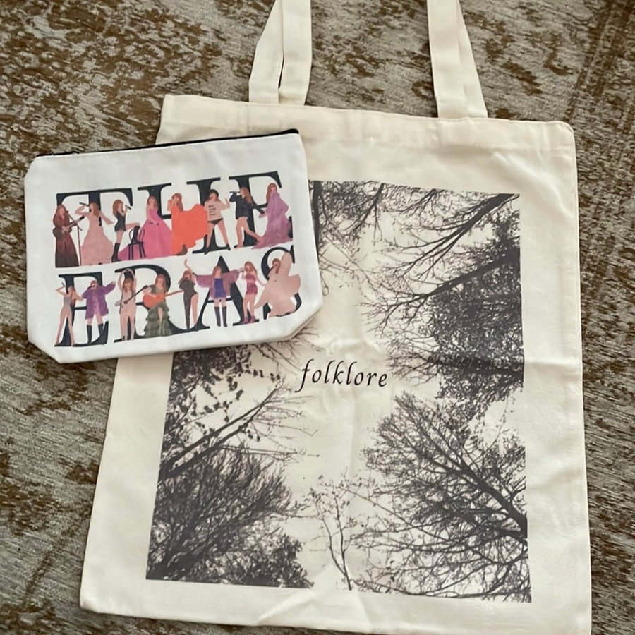 Taylor Swift folklore SET Fans Inspiration Self Print Jute Bag Tote Bag