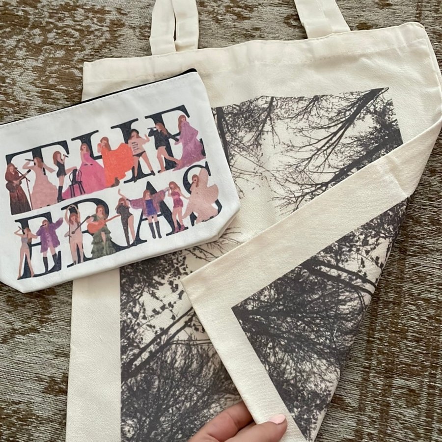 Taylor Swift folklore SET Fans Inspiration Self Print Jute Bag Tote Bag