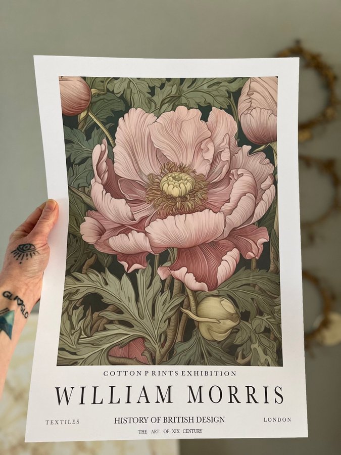 Poster A3 William Morris ”Ranunculus”